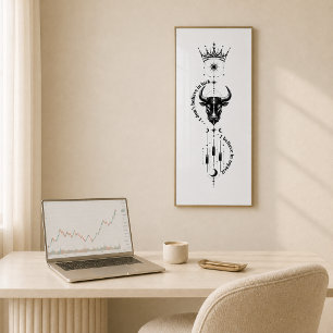Ik Geloof in Mezelf Minimalistische Trader Symbool Perfect Poster