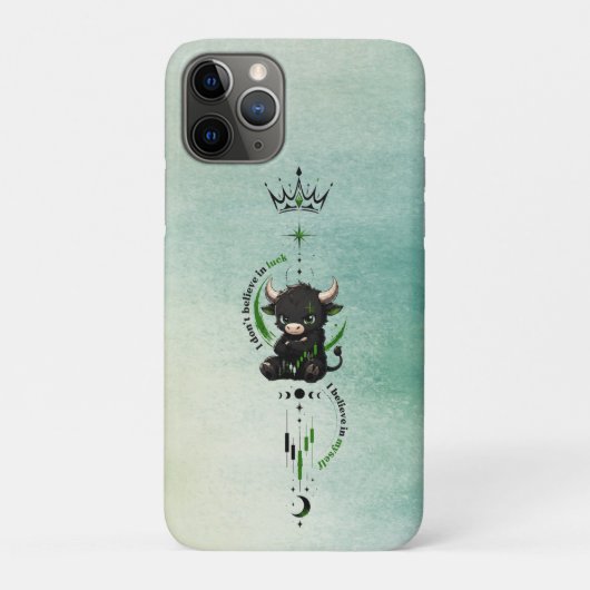Ik Geloof in Mezelf Mint Waterverf Stier Trader Case-Mate iPhone Case (Achterkant)