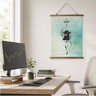 Ik Geloof in Mezelf Mint Waterverf Stier Trader Hangend Wandkleed