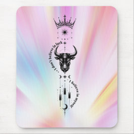 Ik geloof in mezelf Pastel Aura Trader Symbool Muismat