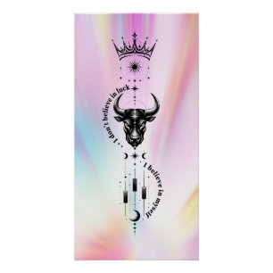 Ik geloof in mezelf Pastel Aura Trader Symbool Perfect Poster