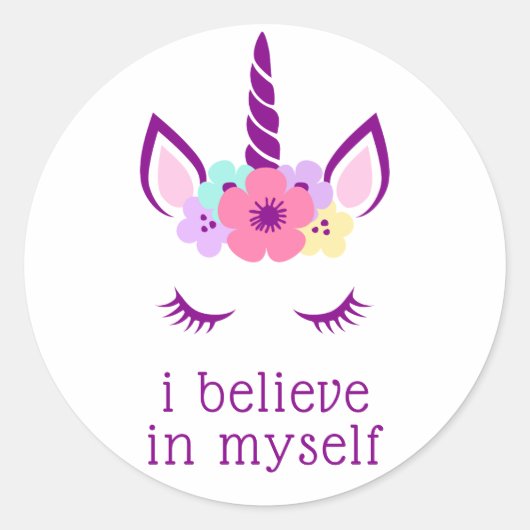 Ik geloof in mezelf ronde sticker (Voorkant)