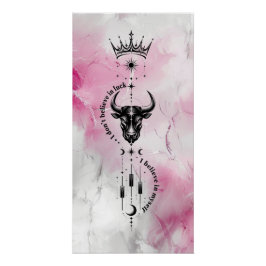 Ik Geloof in Mezelf Roze Marmer Trader Symbool Perfect Poster