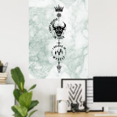 Ik geloof in mezelf Sage Marble Trader Symbool  Poster (Thuiskantoor)