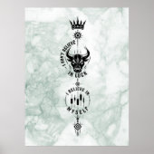 Ik geloof in mezelf Sage Marble Trader Symbool  Poster (Voorkant)