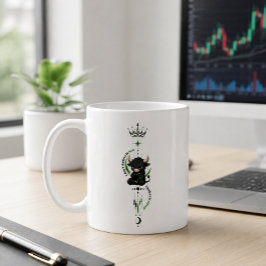 Ik Geloof in Mezelf Schattig Zwart Stier Trader Sy Koffiemok