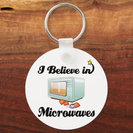 ik geloof in microgolven sleutelhanger (Voorkant)