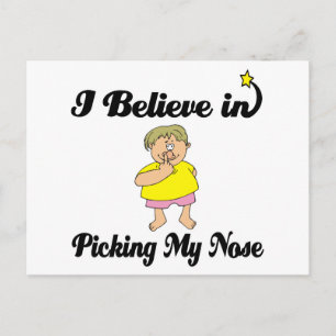 ik geloof in mijn neus briefkaart