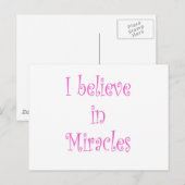 Ik geloof in Miracles Briefkaart (Voorkant / Achterkant)