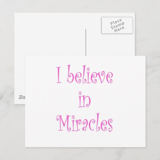Ik geloof in Miracles Briefkaart (Voorkant / Achterkant)