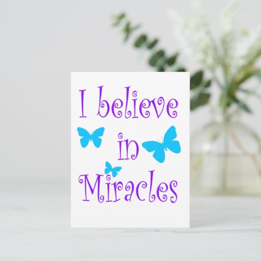 Ik geloof in Miracles Briefkaart (Staand voorkant)