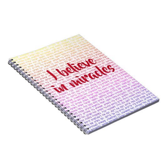 Ik geloof in Miracles Hanukkah Notitieboek (Rechterzijde)