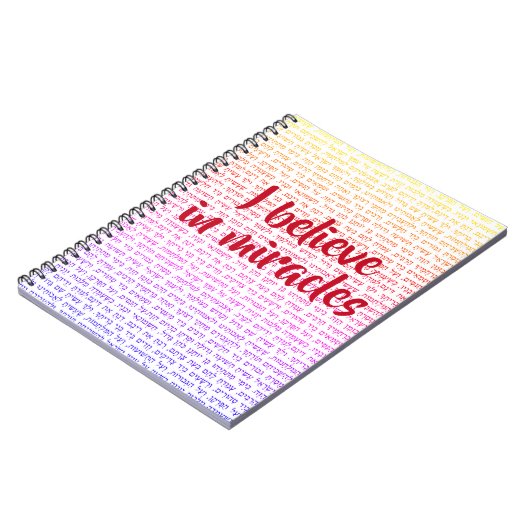Ik geloof in Miracles Hanukkah Notitieboek (Linkerzijde)
