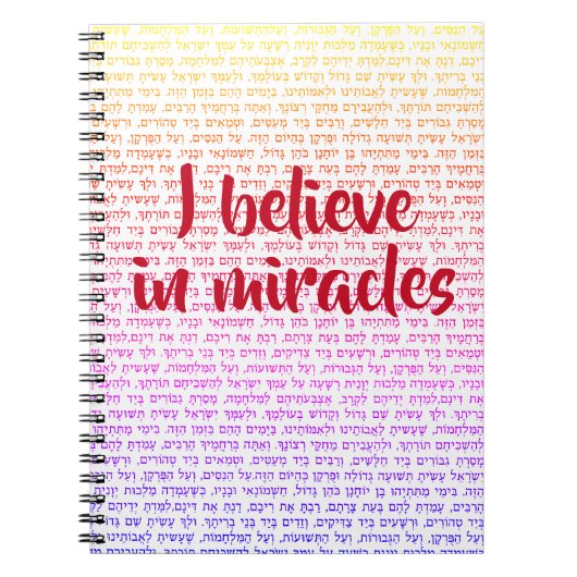 Ik geloof in Miracles Hanukkah Notitieboek (Voorkant)