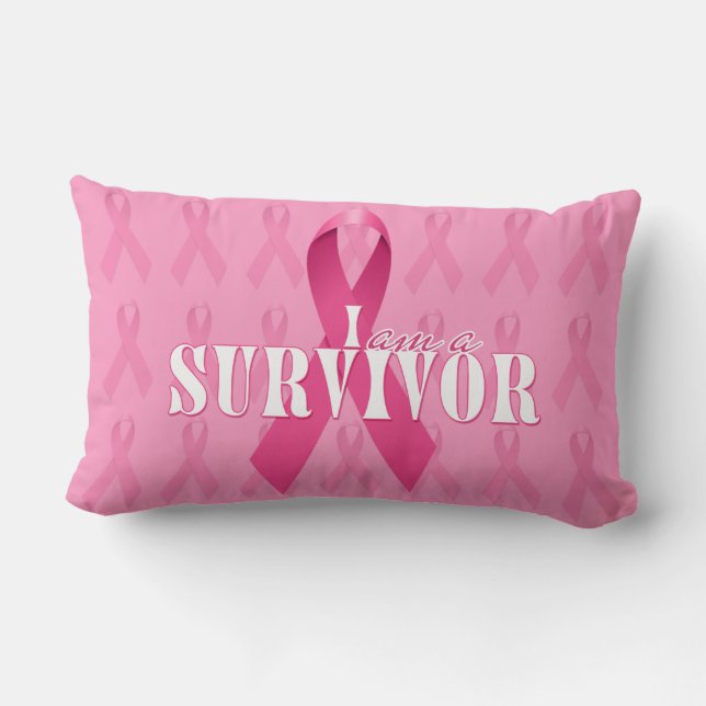 Ik geloof in Miracles Pink Ribbon Survivor Kussen (Achterkant)