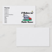 ik geloof in mobiele huizen visitekaartje (Voorkant / Achterkant)