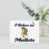 ik geloof in mullets briefkaart (Staand voorkant)