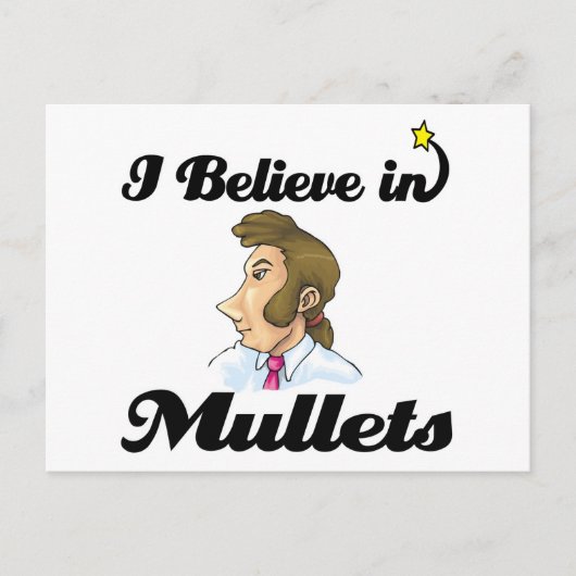 ik geloof in mullets briefkaart (Voorkant)