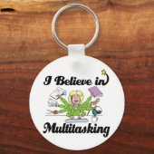 ik geloof in multitasken sleutelhanger (Voorkant)