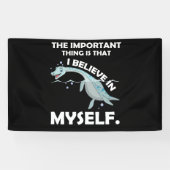Ik geloof in Myself Loch Ness Monster Nessie Spandoek (Horizontaal)