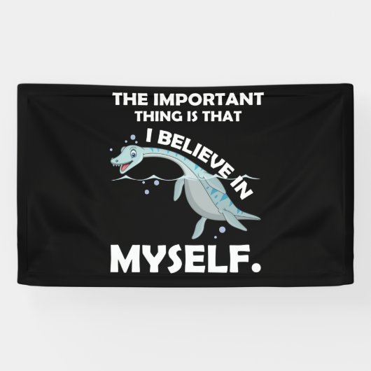 Ik geloof in Myself Loch Ness Monster Nessie Spandoek (Horizontaal)