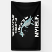 Ik geloof in Myself Loch Ness Monster Nessie Spandoek (Verticaal)