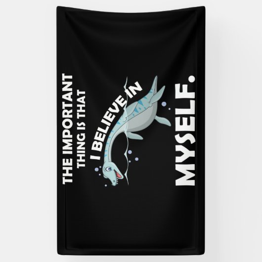 Ik geloof in Myself Loch Ness Monster Nessie Spandoek (Verticaal)