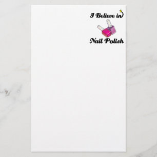 ik geloof in nagellak . briefpapier