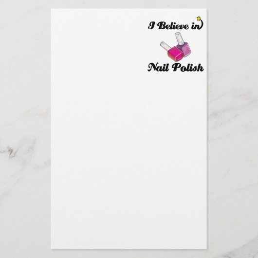 ik geloof in nagellak . briefpapier (Voorkant)
