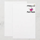 ik geloof in nagellak . briefpapier (Voorkant / Achterkant)