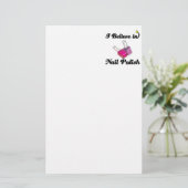 ik geloof in nagellak . briefpapier (Staand voorkant)