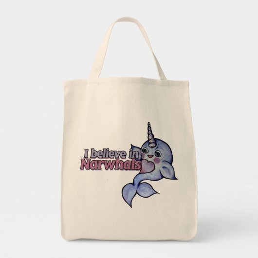 Ik geloof in narwallen tote bag (Voorkant)