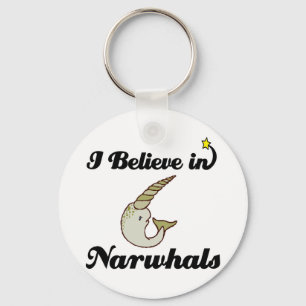 ik geloof in narwals sleutelhanger
