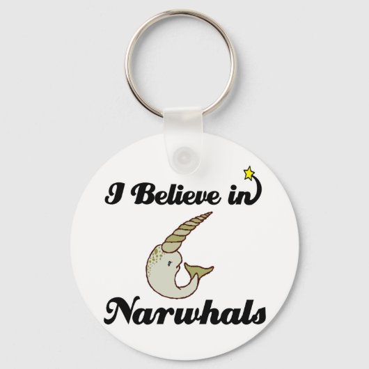 ik geloof in narwals sleutelhanger (Voorkant)