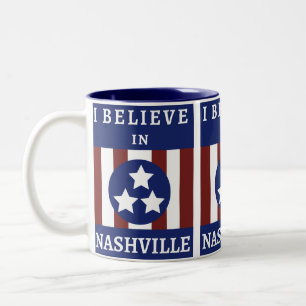 IK Geloof in NASHVILLE - EN DAT IS TE ZIEN! Tweekleurige Koffiemok
