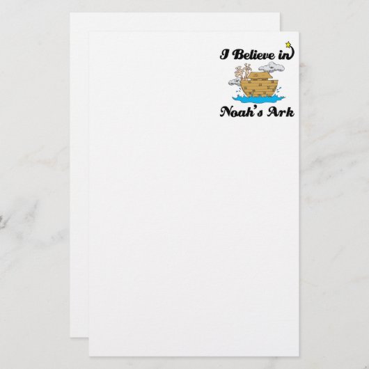 ik geloof in noahs ark briefpapier (Voorkant / Achterkant)