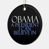 Ik geloof in Obama Keramisch Ornament (Links)
