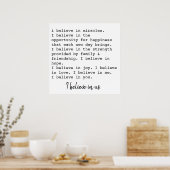 ik geloof in ons poster (Keuken)