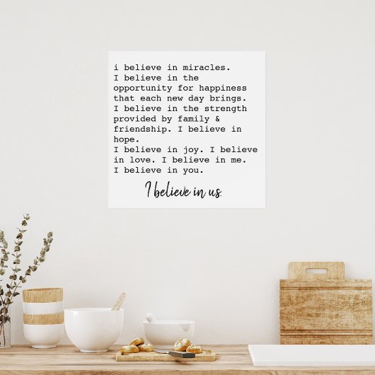 ik geloof in ons poster (Keuken)