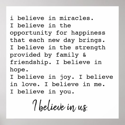 ik geloof in ons poster (Voorkant)