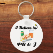 Ik geloof in PB en J Sleutelhanger (Voorkant)