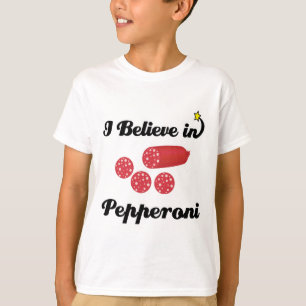 ik geloof in pepperoni t-shirt
