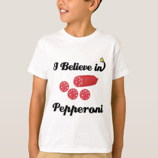ik geloof in pepperoni t-shirt