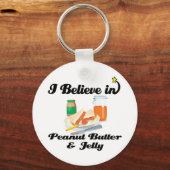 ik geloof in pindakaas en gelei sleutelhanger (Voorkant)