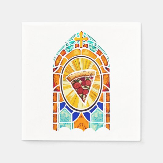 Ik geloof in pizza servet (Voorkant)
