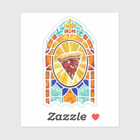 Ik geloof in pizza sticker (Vel)