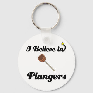 ik geloof in plungers sleutelhanger