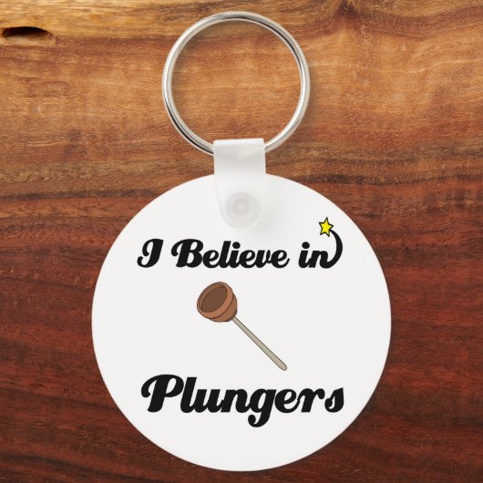ik geloof in plungers sleutelhanger (Voorkant)
