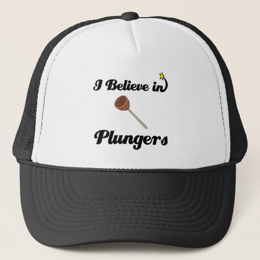 ik geloof in plungers trucker pet (Voorkant)