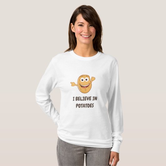 IK GELOOF IN POTATOEN T-SHIRT (Voorkant volledig)